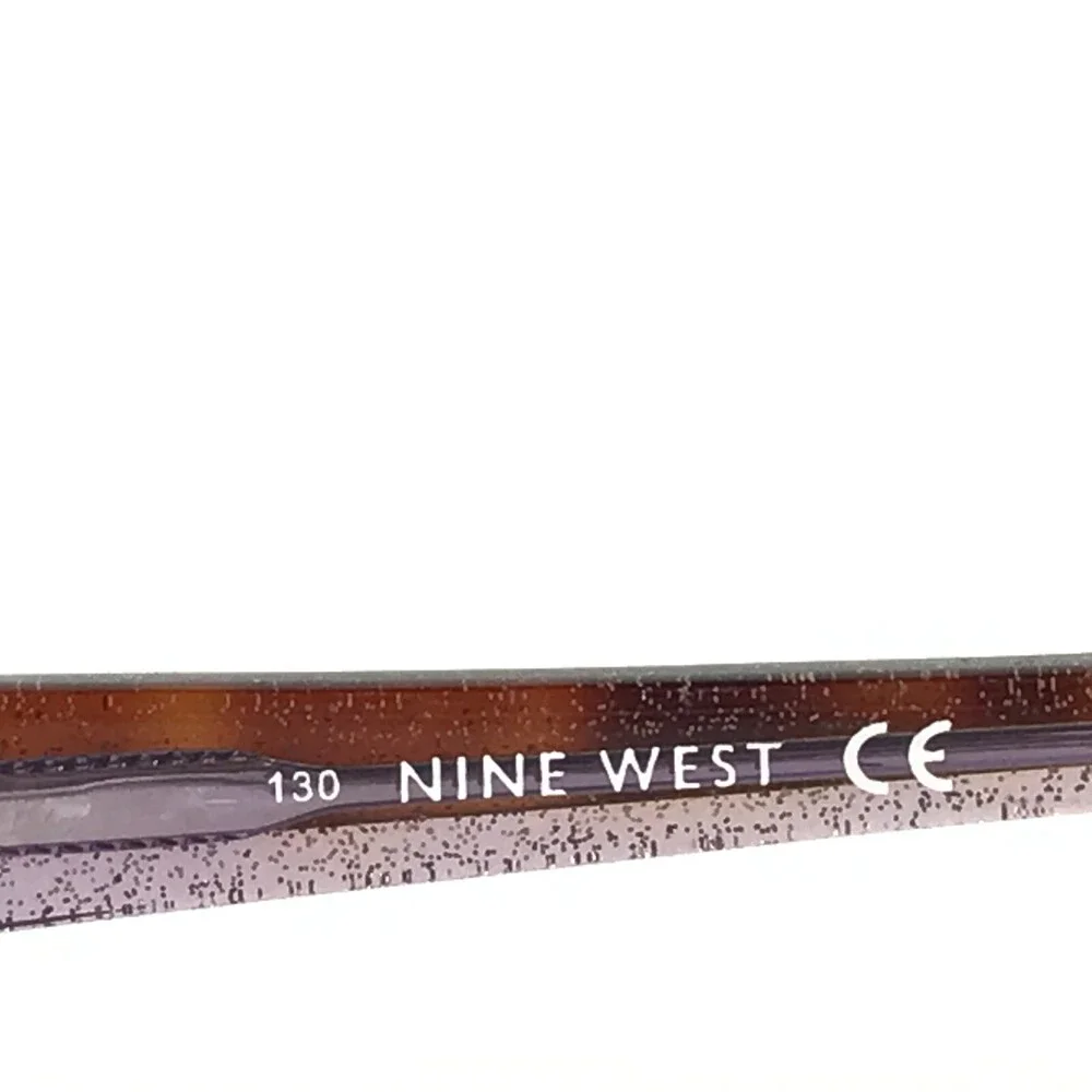 Nine West Eyeglasses Frames 411 ED6 Brown Tortoise Purple Rectangular 53-16-130